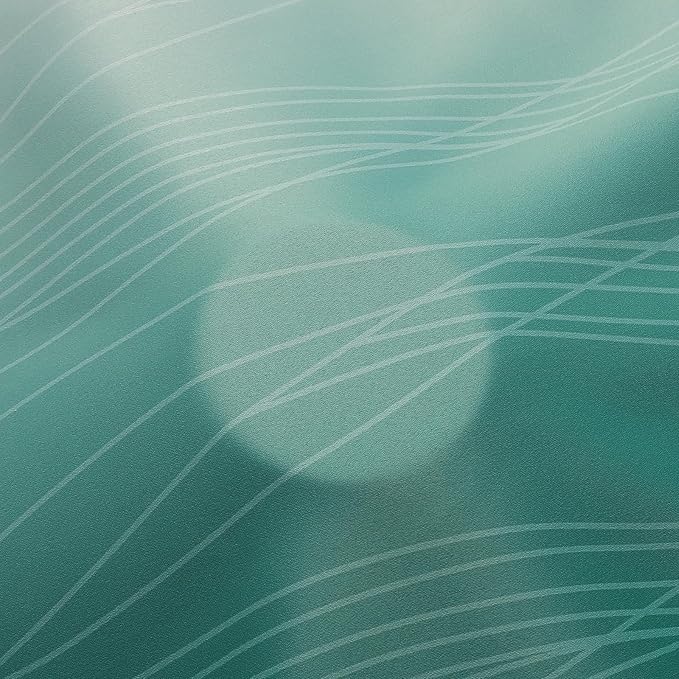 Estelar Textiler Green and Greyish White Blackout Curtains - Image 8