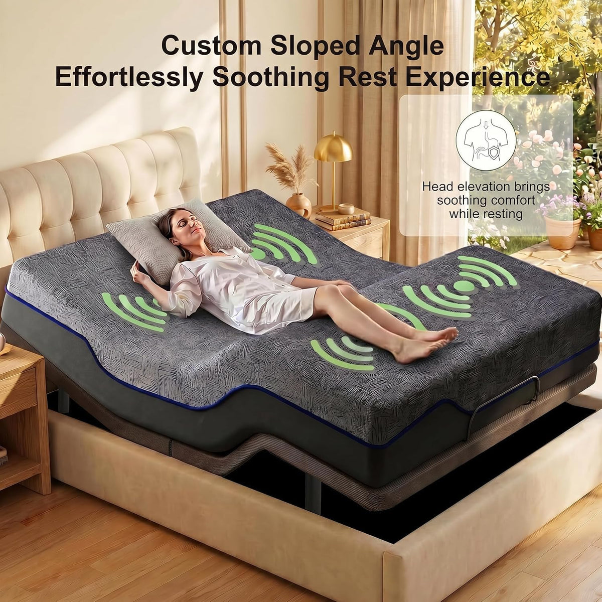 marsail adjustable bed frame full electric bed with, close-up detail