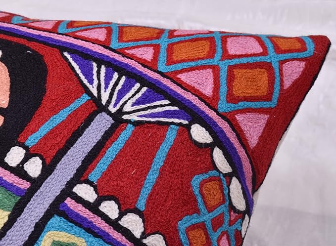 Frida Kahlo Inspired Pillow Cover Umbrella Southwestern Pillowcase Colorful - Image 9