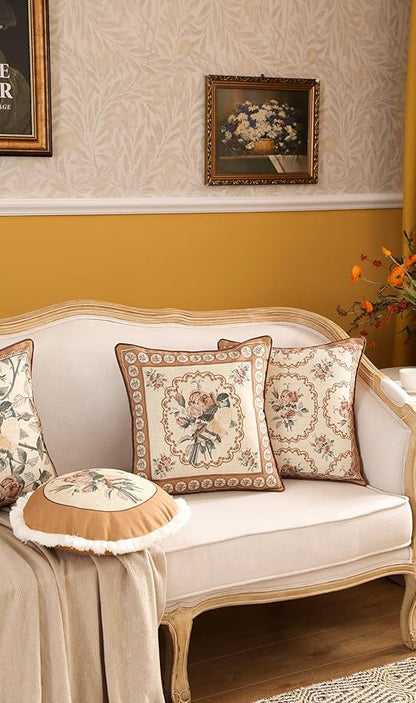 patdrea Designer Vintage Floral Throw Pillow Covers - Image 8