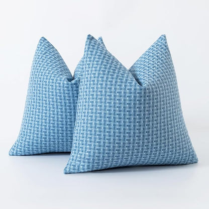 Kevin Textile Outdoor Waterproof Throw Pillow Covers Pack of 2 Weaving Texture - Image 6