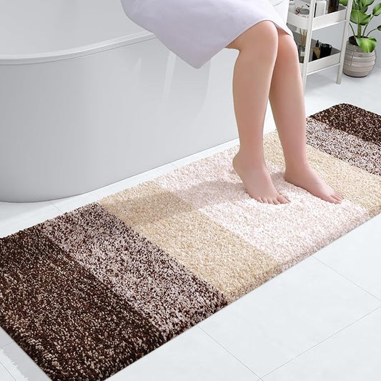 OLANLY Bathroom Runner Rugs 59x20, Extra Soft Absorbent Microfiber Bath Rugs by OLANLY