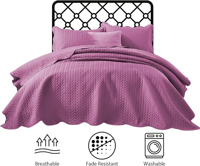 IR Imperial Rooms 8 Pack Quilt King Size Bedding - Image 4