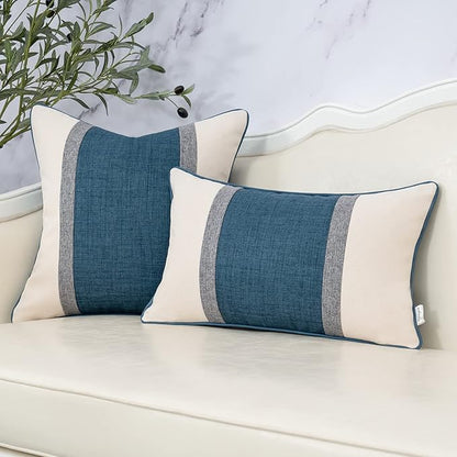 Yangest Patchwork Pillow Cover 18x18 Inch Luxury Cotton and Linen Cushion Cover - Image 5