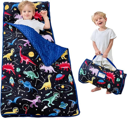 Toddler Nap Mat with Pillow and Blanket, Extra Large Rolled Napping Mats by Unknown