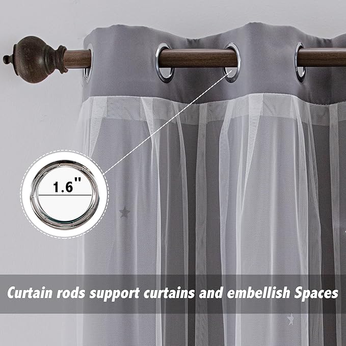 indistar Star Cutout Kids Window Blackout Curtains - Image 4