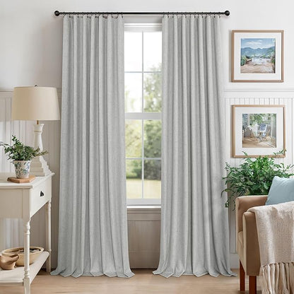 Light Grey Blackout Curtains 84 Inch Length 2 Panels - Image 7