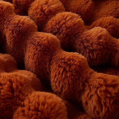 COOVA Faux Fur Throw Blanket for Couch, Cozy Soft and Fuzzy Plush Rabbit Fur - Image 4