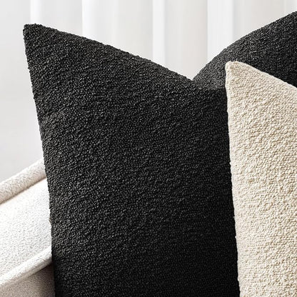 Woaboy Pack of 2 18x18 Inch Decorative Boucle Throw Pillow Covers Textured - Image 6