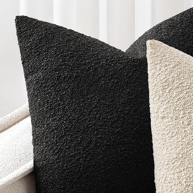 Woaboy Pack of 2 20x20 Inch Decorative Boucle Throw Pillow Covers Textured - Image 6