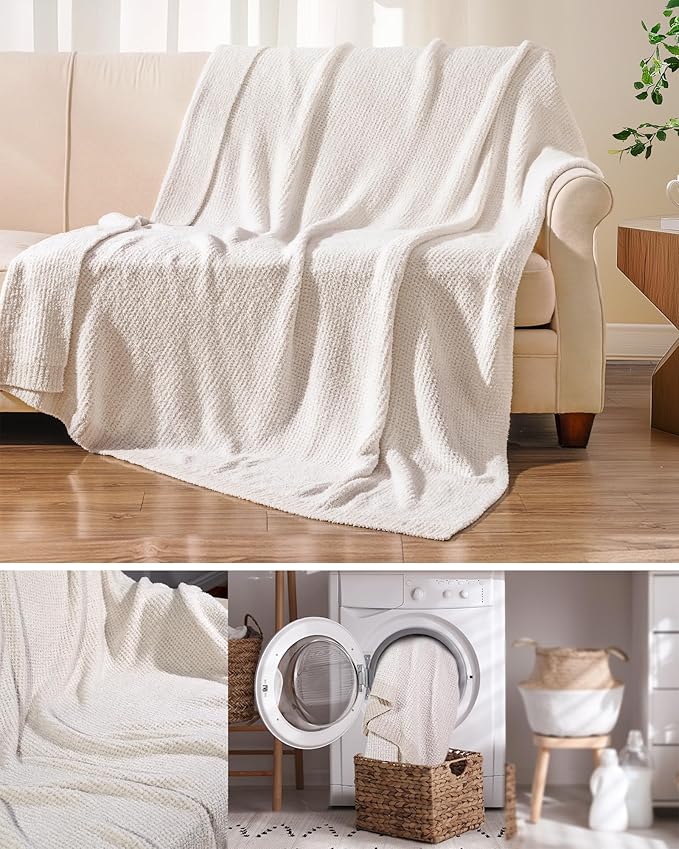 Super Soft Throw Blanket 60 x 80 Inches, Half Side Plush Fuzzy Blanket - Image 6
