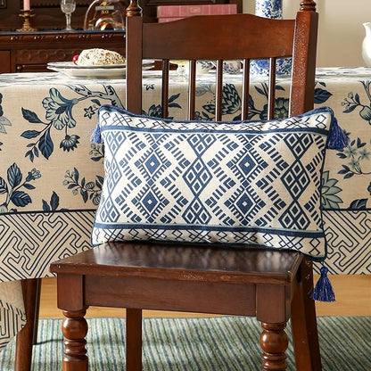 Chinoiserie Throw Pillow Covers, Classic Chinoiserie Blue and White - Image 6
