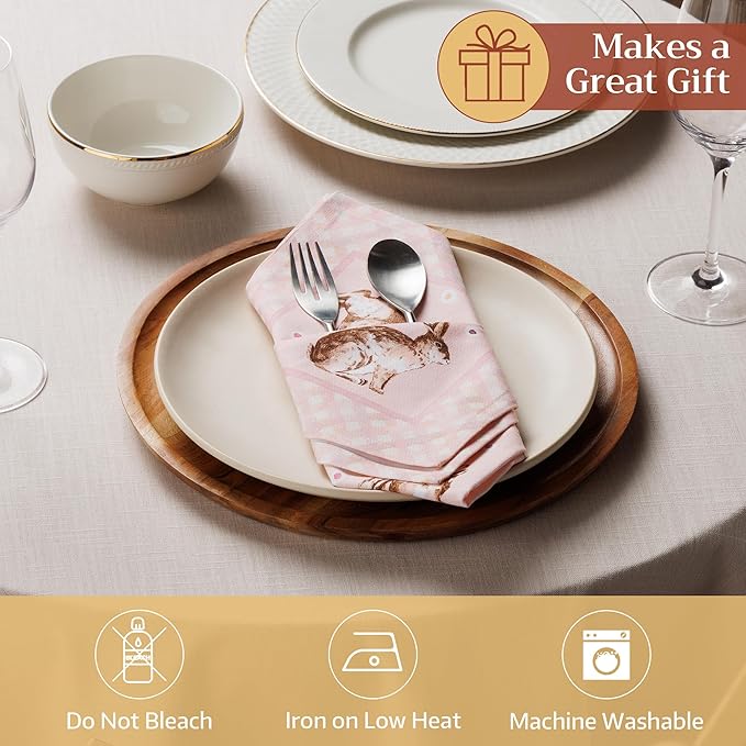 Maison d' Hermine Cloth Napkins Set of 4 100% Cotton Soft & Durable Everyday - Image 4