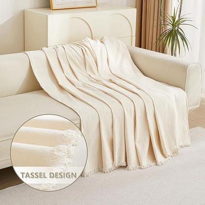 MYSKY HOME Couch Cover for Pets Beige Couch Covers for 3 Cushion Couch Sofa - Image 3