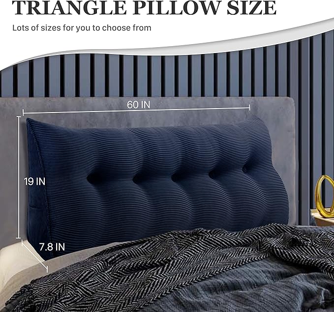 11 lbs Thickened Wedge Pillow Headboard Body Positioner Triangular Reading - Image 3