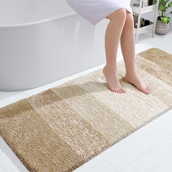 OLANLY Bathroom Runner Rugs 54x24, Extra Soft Absorbent Microfiber Bath Rugs by OLANLY