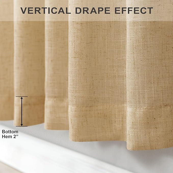 Burlap Color Curtains 63 Inch Length - Image 7