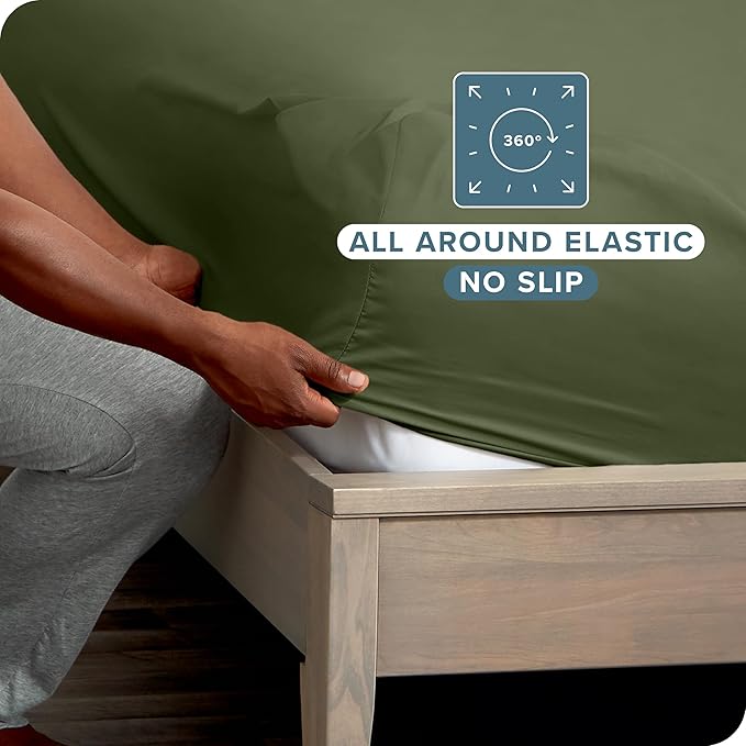 Bare Home 2-Pack Fitted Bottom Sheets Short Queen - Image 3