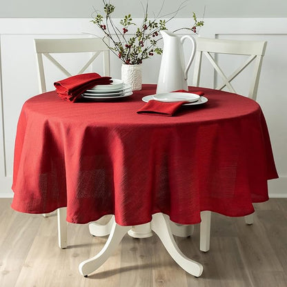 Benson Mills Cameron Textured Fabric Table Cloth, by BensonMills