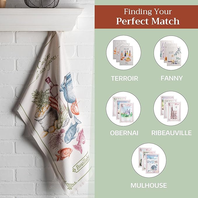 Maison d' Hermine Kitchen Towels Set of 3 100% Cotton 27.50" x 20" Reusable - Image 5