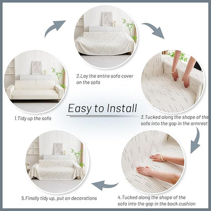 MYSKY HOME Couch Cover for Dogs, Sectional Couch Cover - Image 7