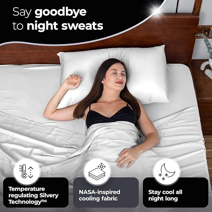 Silvery Silver Infused Bed Sheets Set - Image 3
