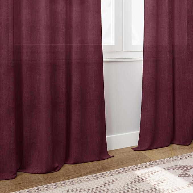 Nanspring Linen Curtains 108 Inches Long - Image 6