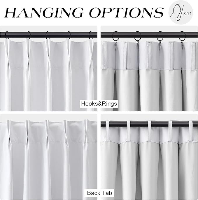White Linen Blackout Curtains 84 Inches Long - Image 6