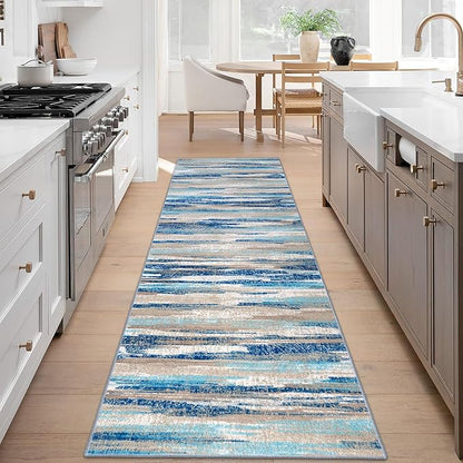 Modern Abstract Runner Rug 3x8 - Image 2