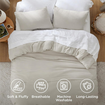 bedsure oversized king comforter prewashed bedding set 3pcs showing dimensions