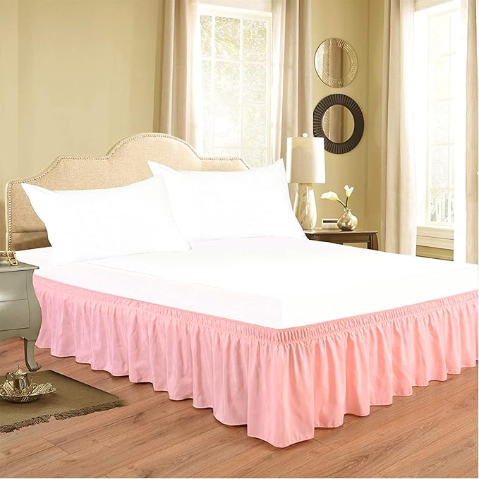 Peach Wrap Around Bed Skirts - Image 3