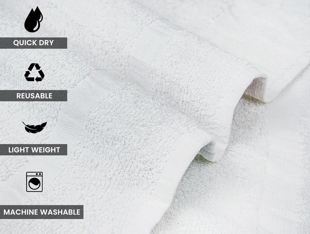zuperia white bath towels bulk 12 pack (20 showing dimensions
