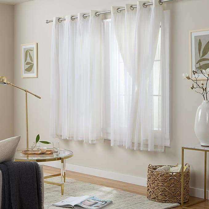 TOWN & COUNTRY LUXE Talia Double Layer Indoor Curtains, Sheer and Room - Image 3
