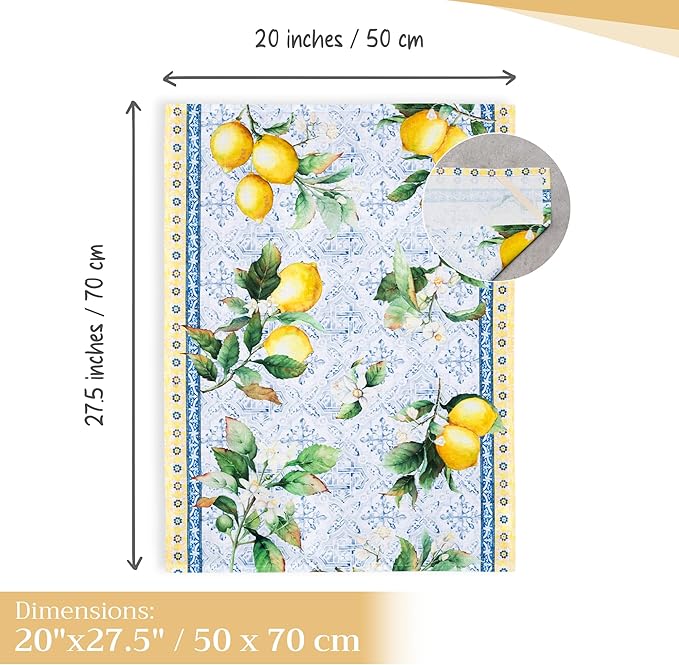 Maison d' Hermine Kitchen Towels Set of 3 100% Cotton 27.50" x 20" Reusable - Image 4