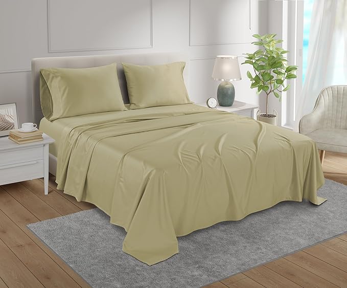 Egyptian Cotton Sheets King Size Sheets Deep Pocket Set, 800 Thread Count 4 - Image 3