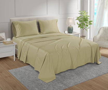 Egyptian Cotton Sheets King Size Sheets Deep Pocket Set, 800 Thread Count 4 - Image 3