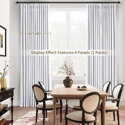 Pinch Pleated 100% Blackout Curtains 84 Inch Length 2 Panels Set Pinch Pleat - Image 8