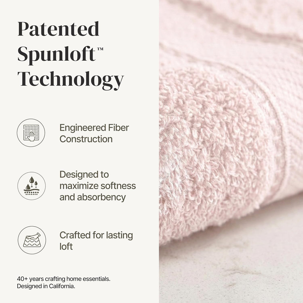 modern threads spun loft 6 piece bath towel shown in use