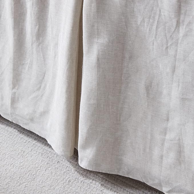 Simple&Opulence Premium Linen Bed Skirt Basic Style 18 inch Tailored Drop Dust - Image 5