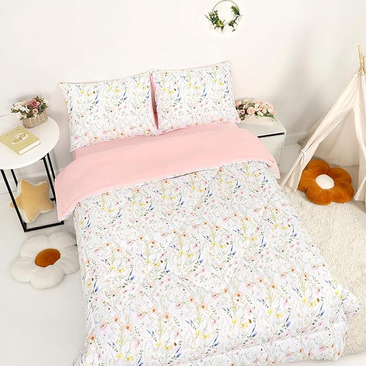 Twin Size Toddler Bedding Set for Girls- 5 Piece Toddler Girl Bedding, Super by CARUILI