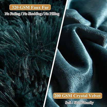 XeGe Faux Fur Throw Pillow Cases, Plush Shaggy Ultra Soft Pillow Covers - Image 4