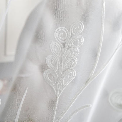 Melodieux Wheat Embroidery Sheer Curtain - Image 4