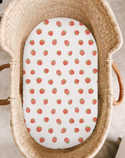 Bassinet Sheet for Baby Boy Girl 2 Pack, Fitted Sheets for Rectangle, Hourglass - Image 2