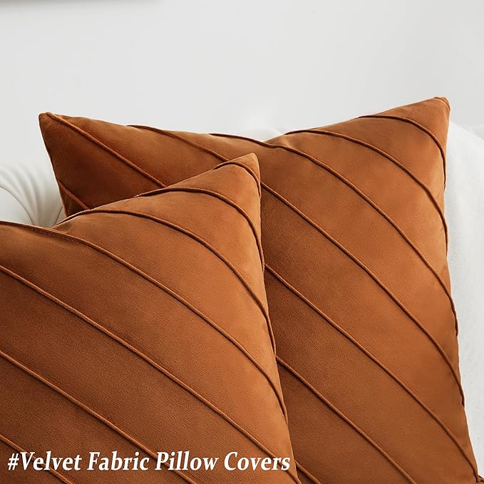 GIGIZAZA Decorative Velvet Pillow Covers 18x18, Living Room Square Cushion - Image 3