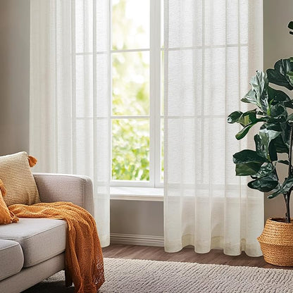 Deconovo Linen Sheer Curtains - Image 2