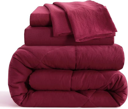 NTBAY Twin Comforter Set with Sheets, 5 Pieces Soft and Breathable Twin Bedding - Image 2