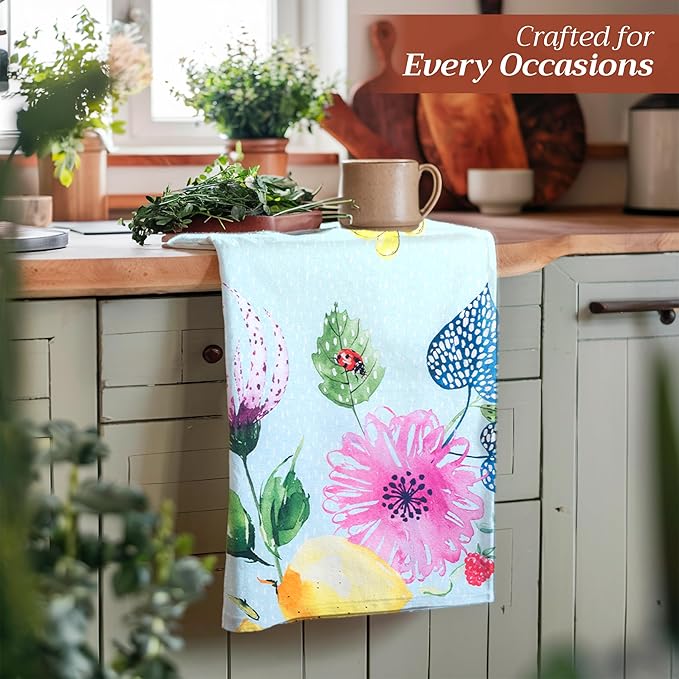 Maison d' Hermine Kitchen Towels Set of 2 100% Cotton 27.50" x 20" Reusable - Image 6