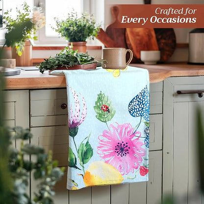 Maison d' Hermine Kitchen Towels Set of 2 100% Cotton 27.50" x 20" Reusable - Image 6