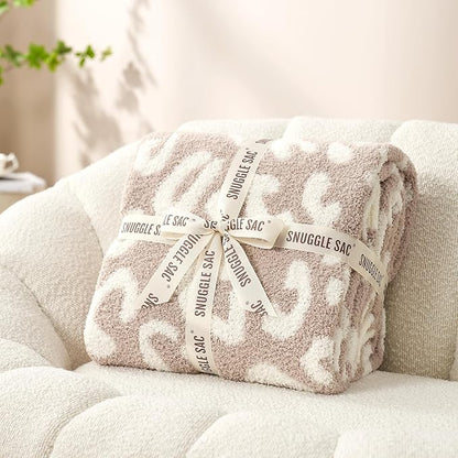 Snuggle Sac Ultra Soft Beige Leopard Blanket Twin Size - Image 3