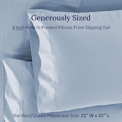 Luxuriously Soft Hotel Quality 600 Thread Count, 100% Cotton Set of 2 Cases - Image 4